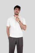 OFFWHITE KNITTED POLO