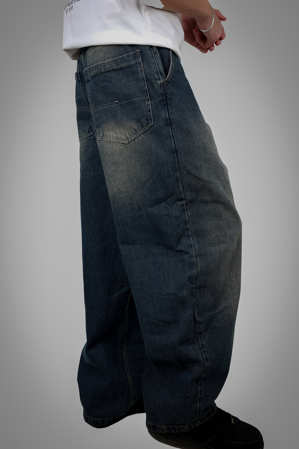 BALLON FIT DIRTY METALIC BLUE JEANS