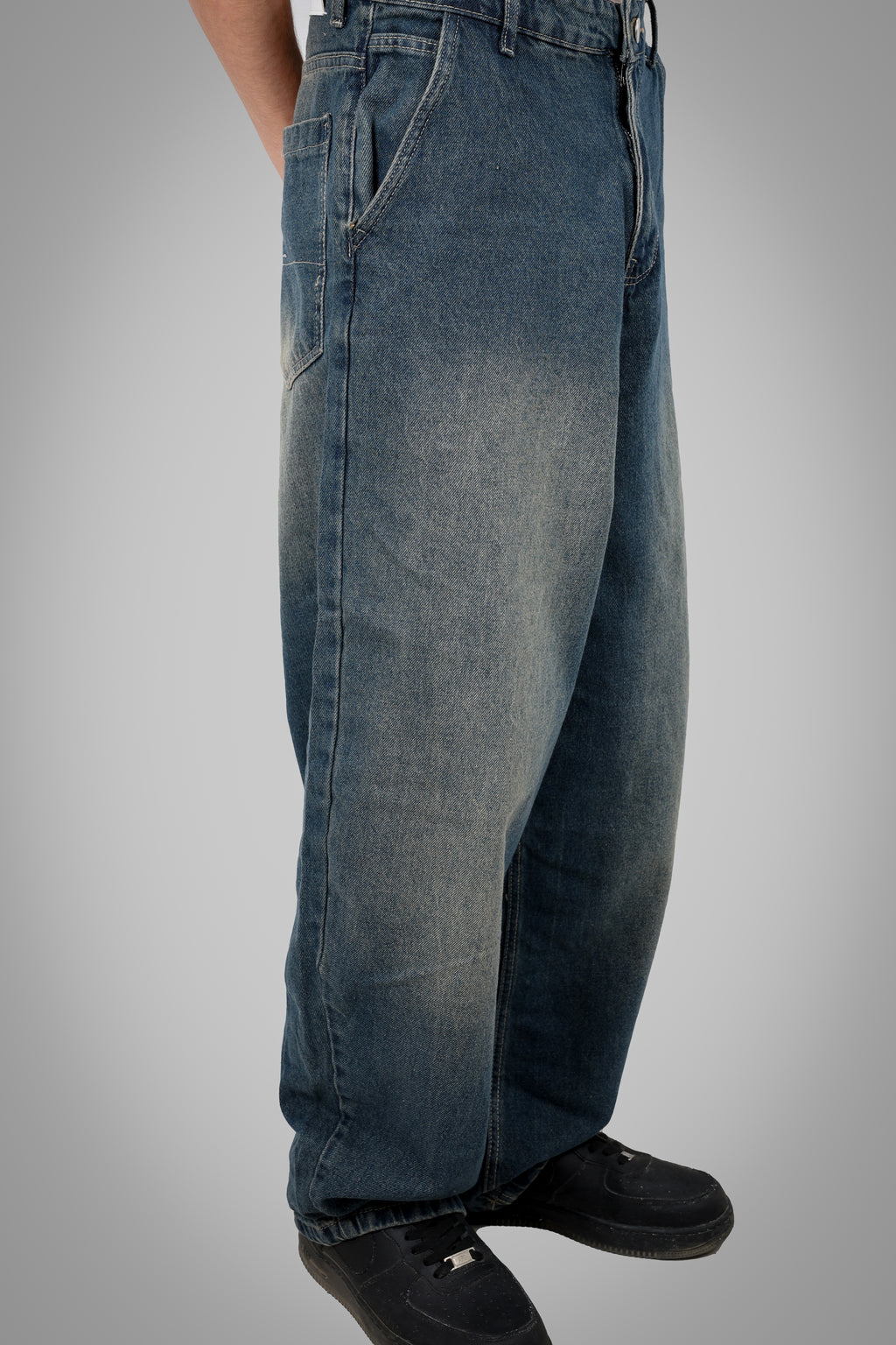 BALLON FIT DIRTY METALIC BLUE JEANS