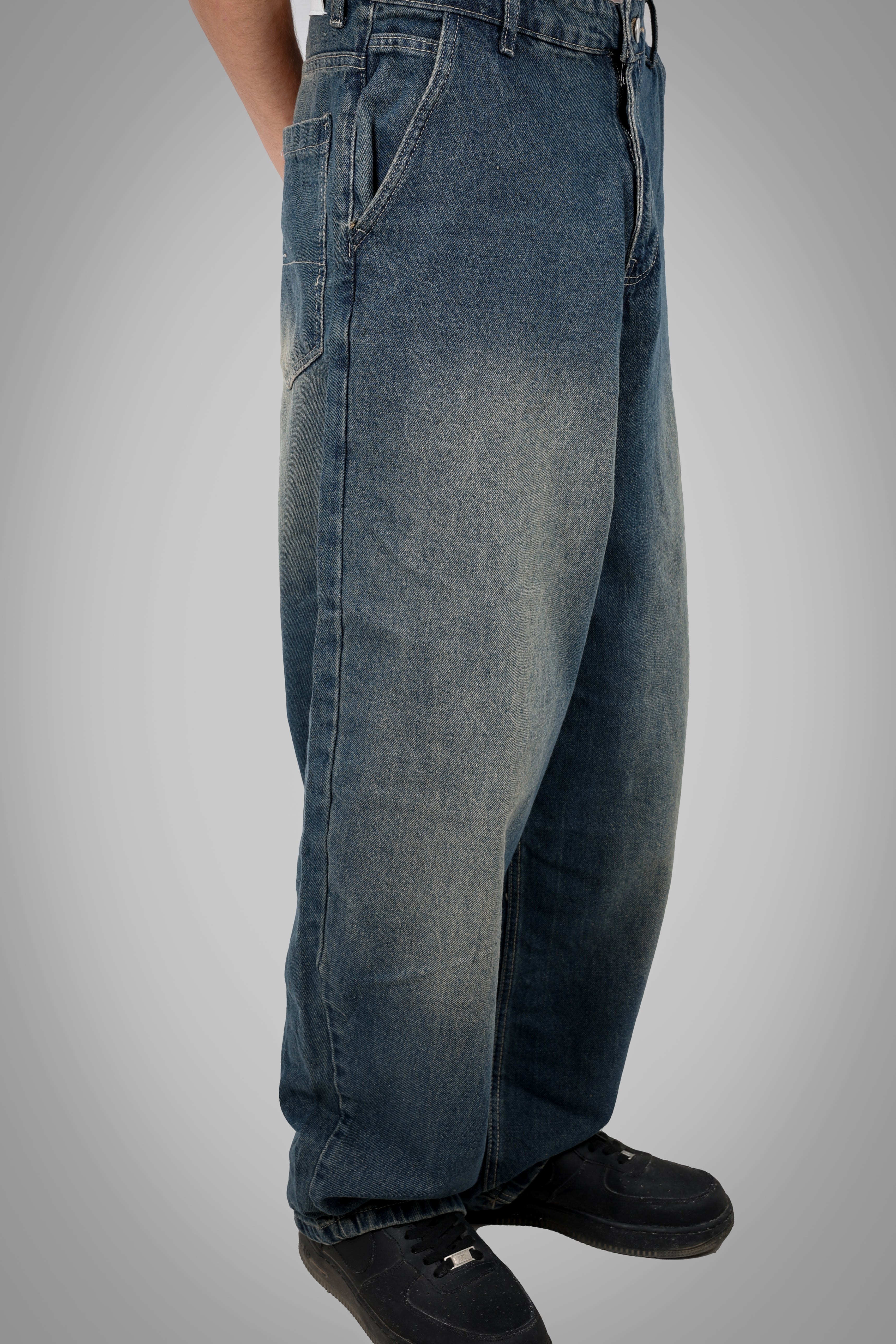 BALLON FIT DIRTY METALIC BLUE JEANS