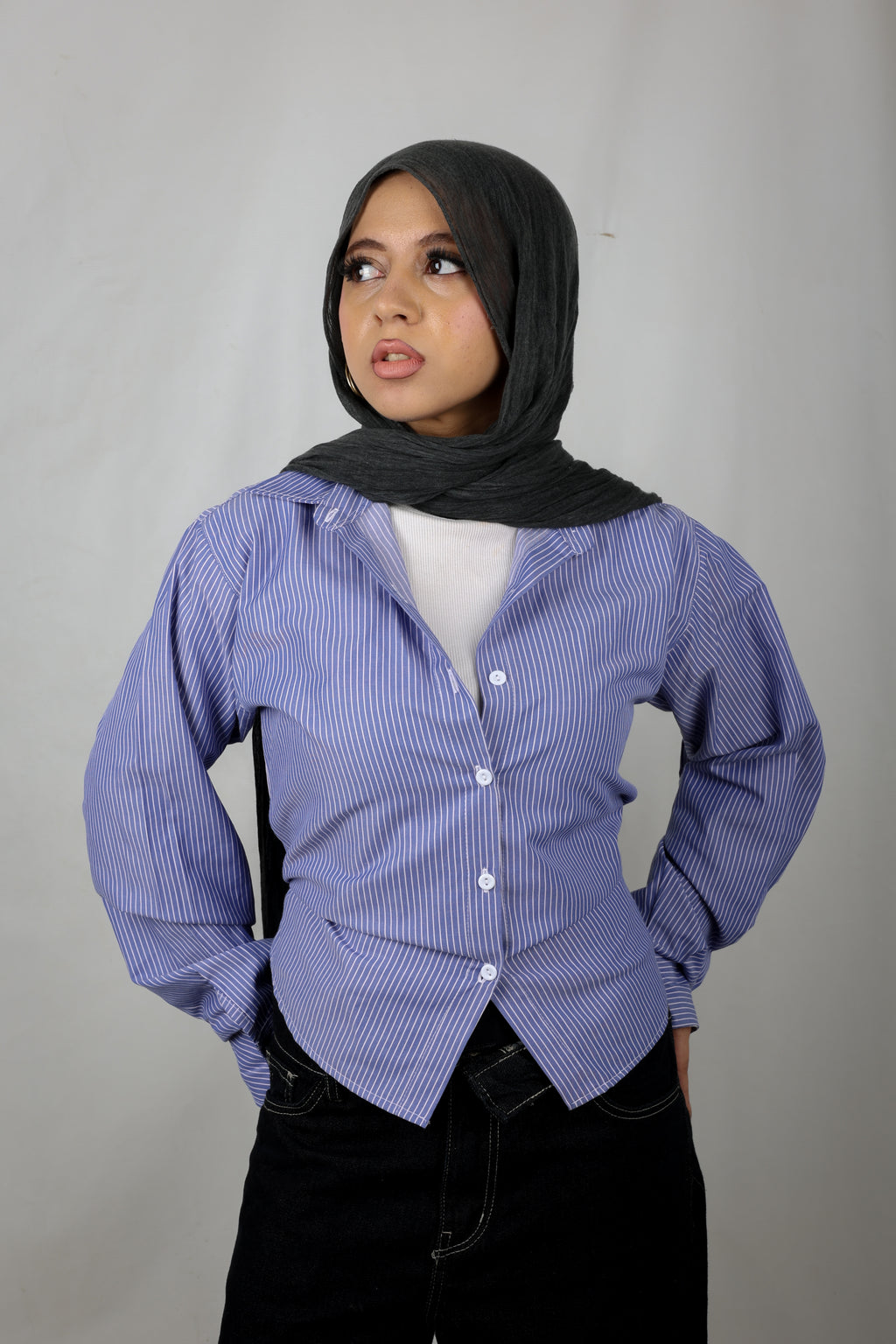 BLUE STRIPED SHIRT