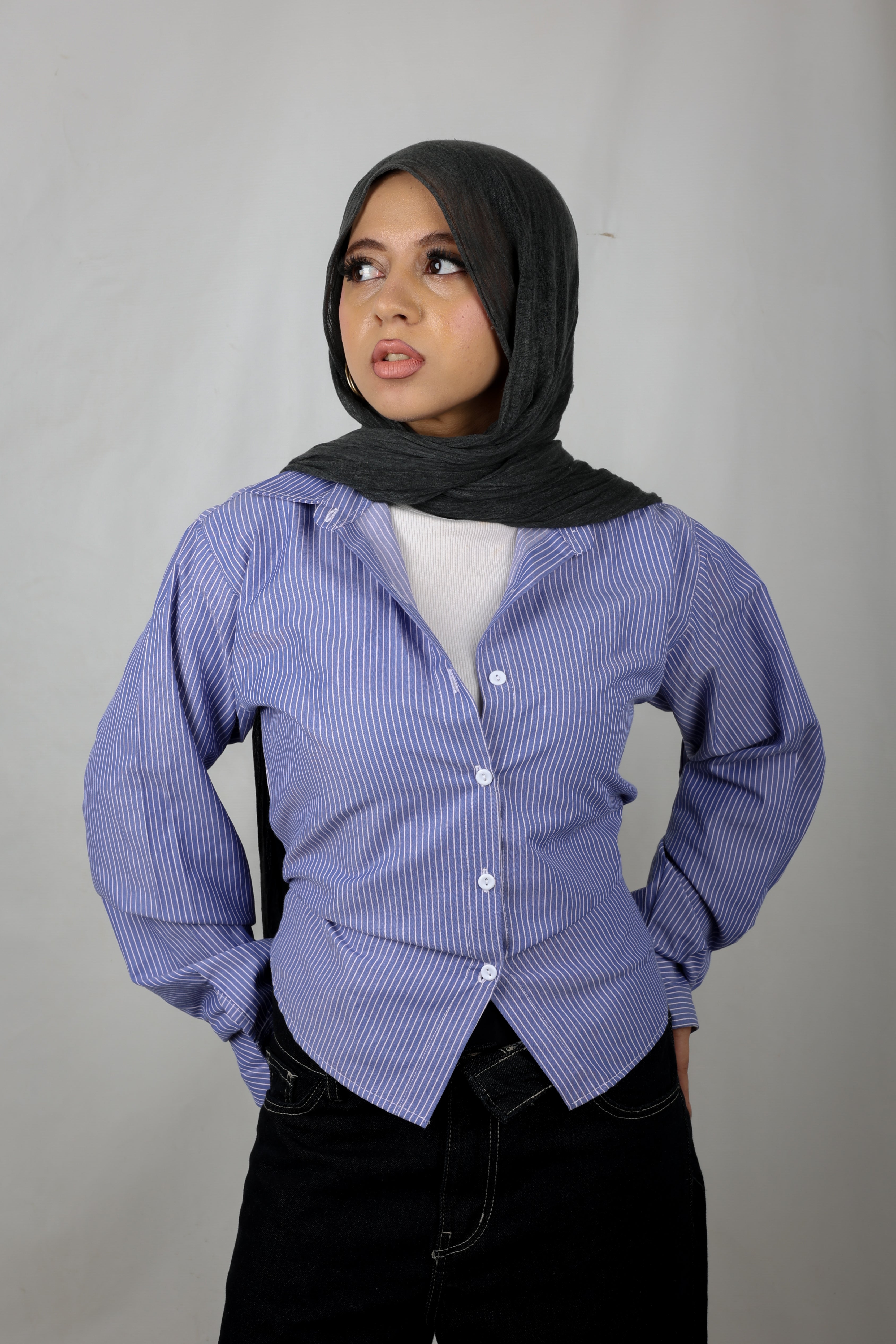 BLUE STRIPED SHIRT