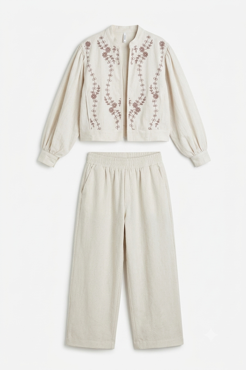Masscom girls (linen pants + blouse)