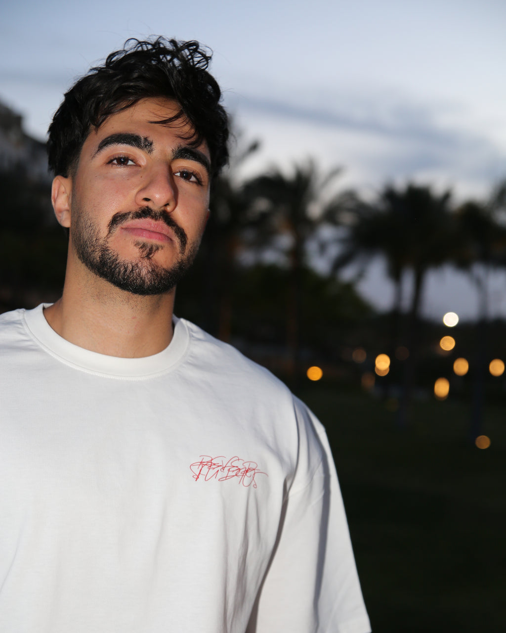 White "WANTED MORE" Box fit T-shirt
