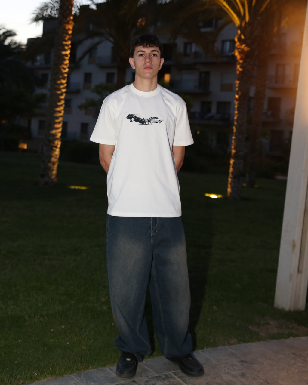 White "MOMENT X" regular fit T-shirt