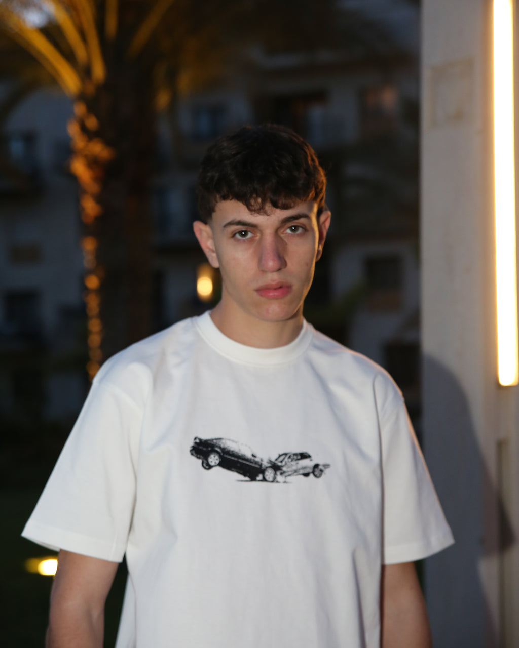 White "MOMENT X" regular fit T-shirt