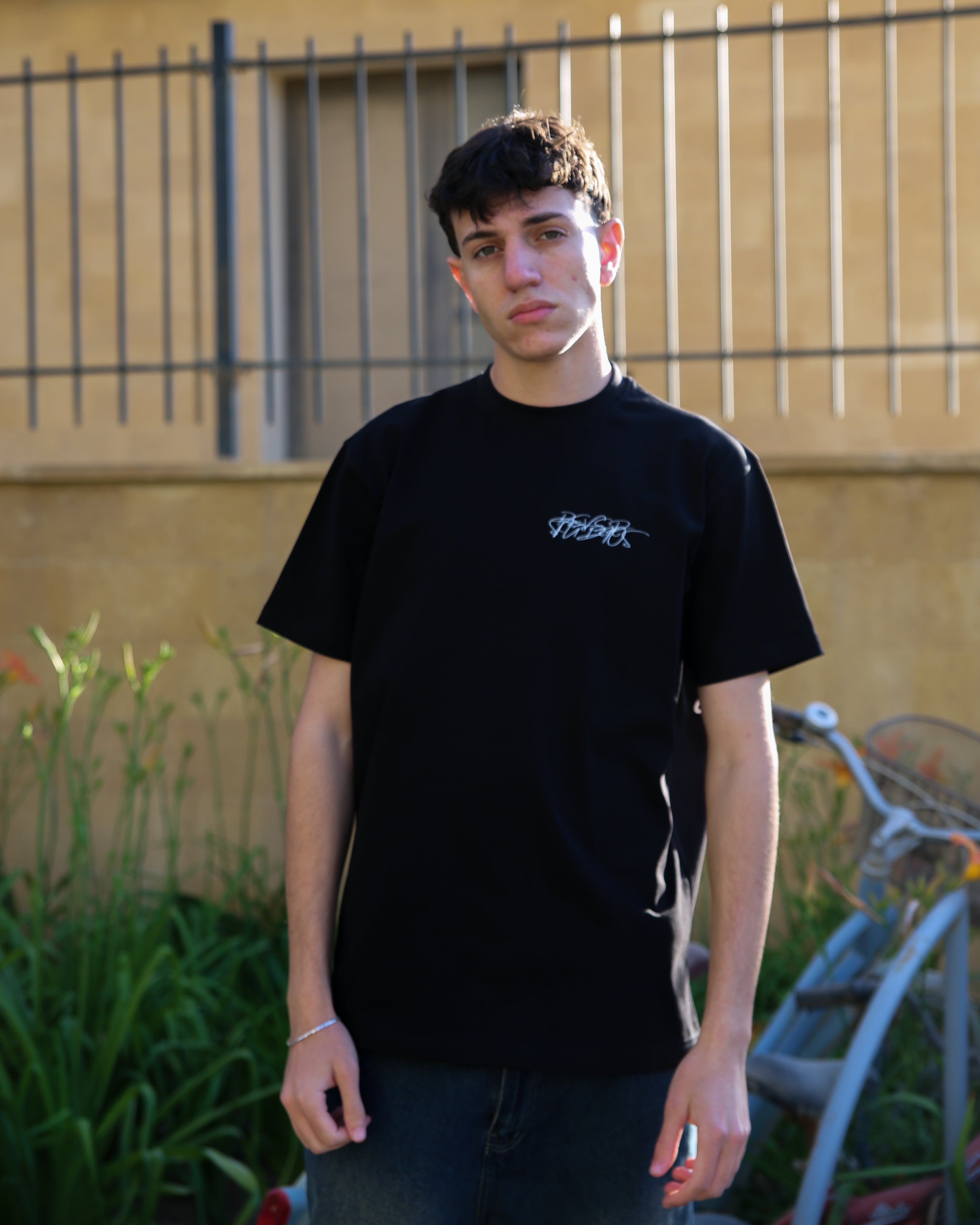 Black "ELITE VISION" regular fit T-shirt