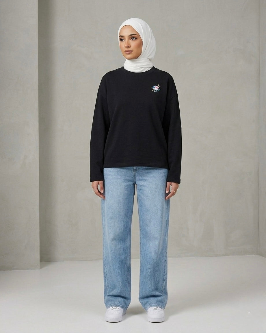 Black "NO RESTRICTION CLUB" long sleeve