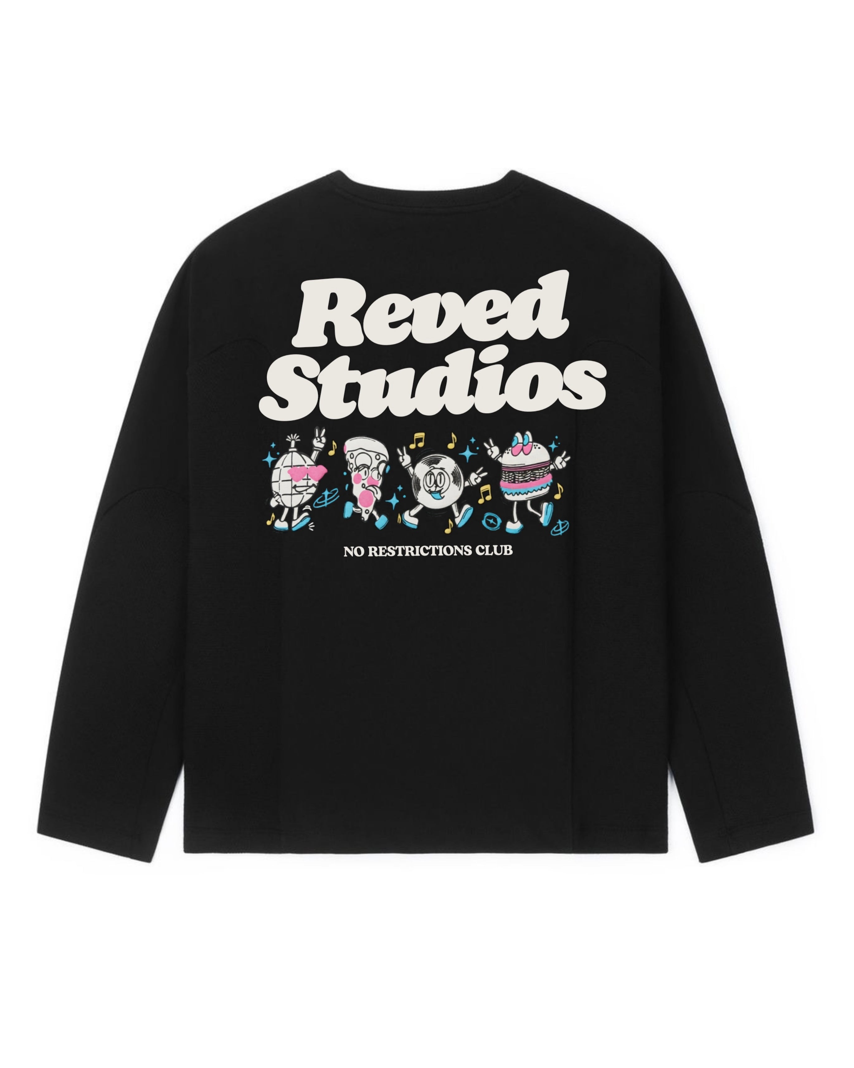 Black "NO RESTRICTION CLUB" long sleeve