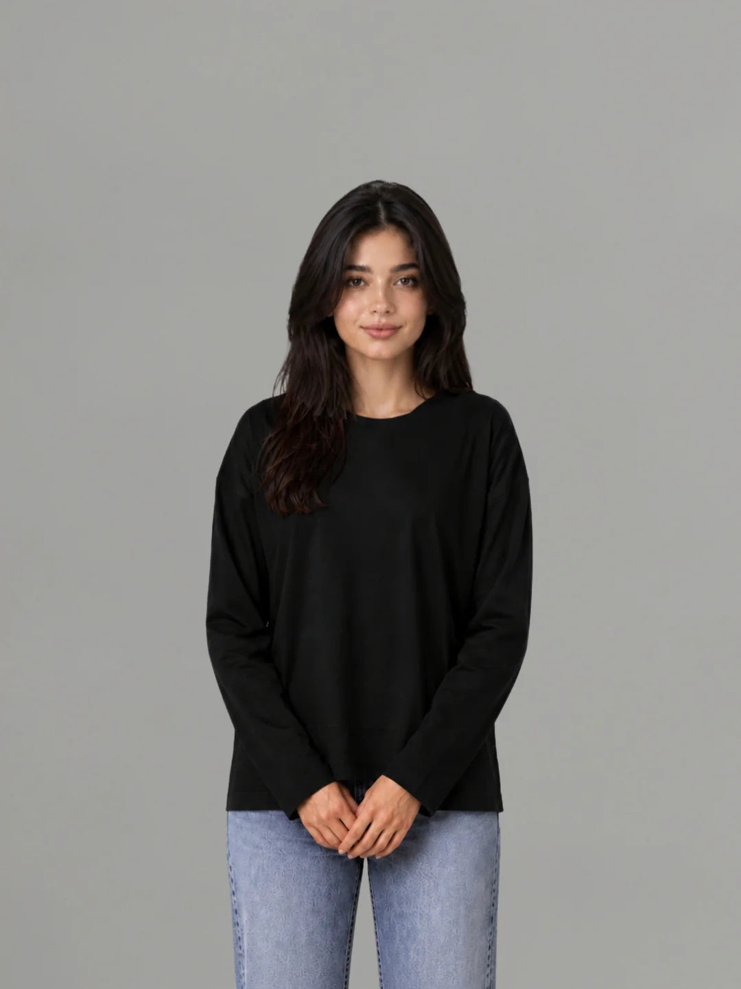 Black basic long sleeve
