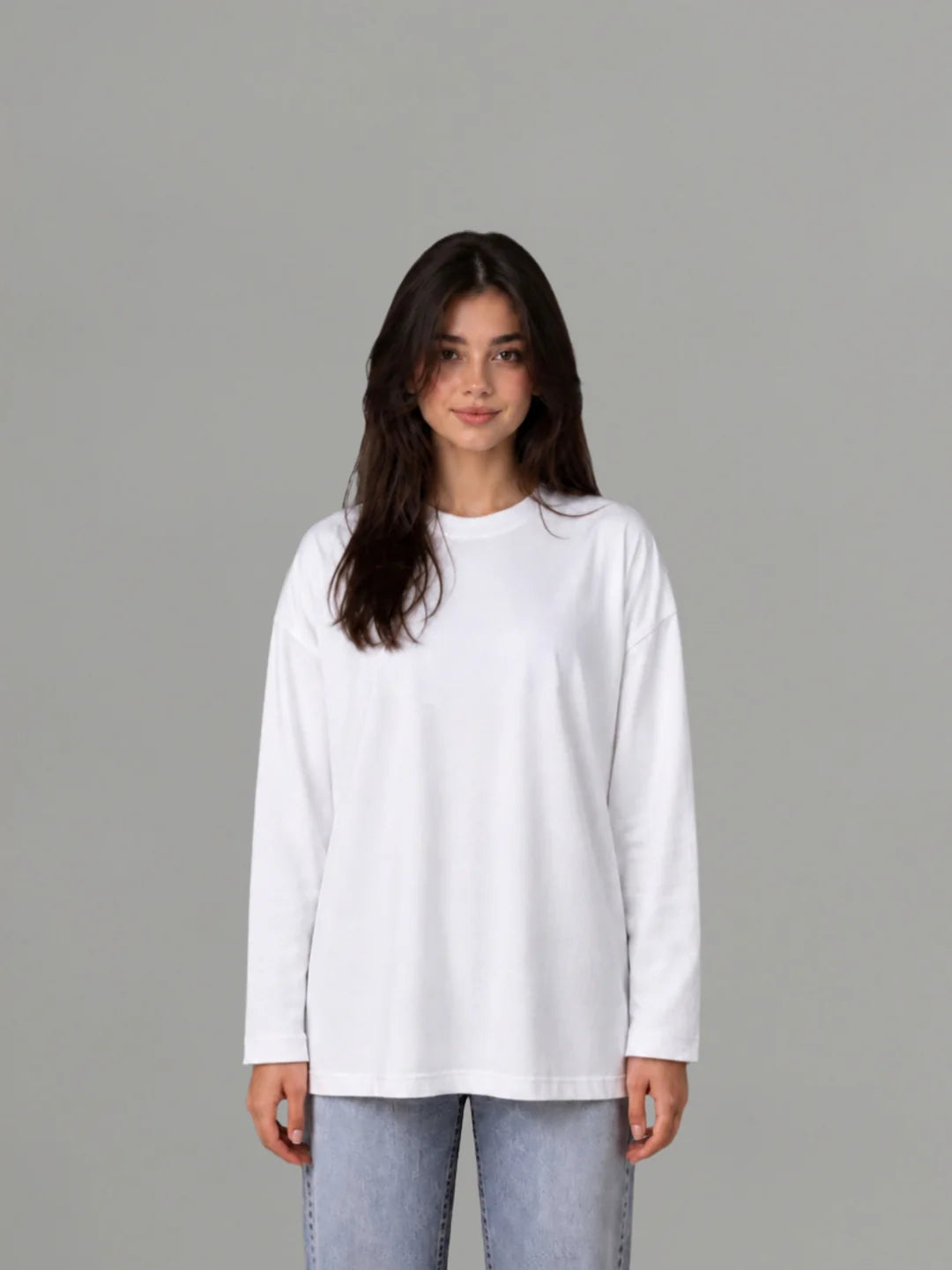 White basic long sleeve
